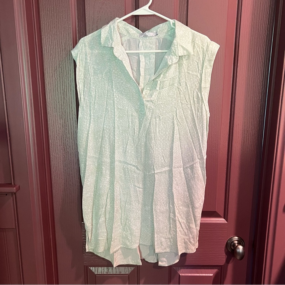 Prana Mint Green Sleeveless Blouse
